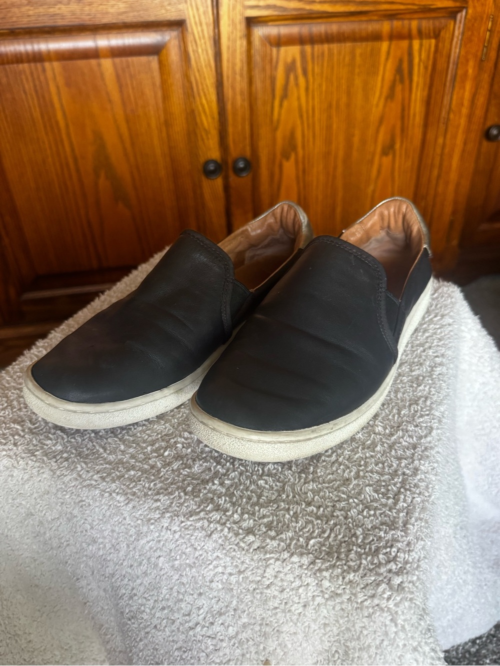 UGG Women’s Black Slip-On Vegan Leather Loafers